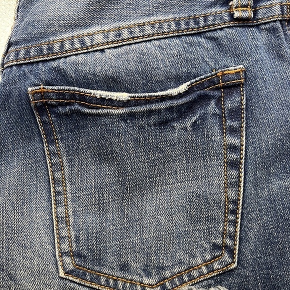 Free People Denim Cut Off Shorts Size 24 Frayed Hem - Picture 12 of 16
